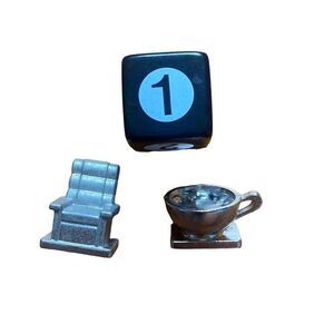 Friends Scene It replacement pieces and die BarcaLounger chair coffee cup tokens